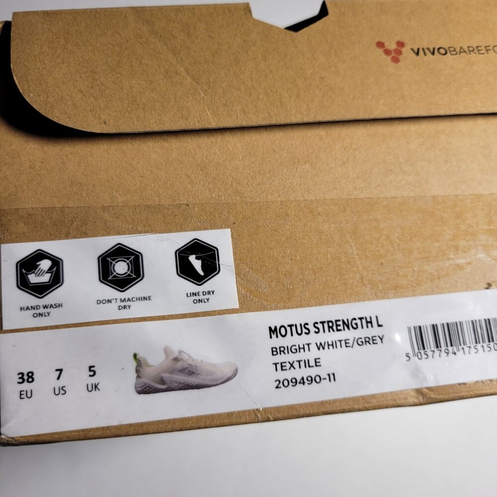 Vivobarefoot Motus Strength Womens in Bright White-Grey - Picture 5 of 13